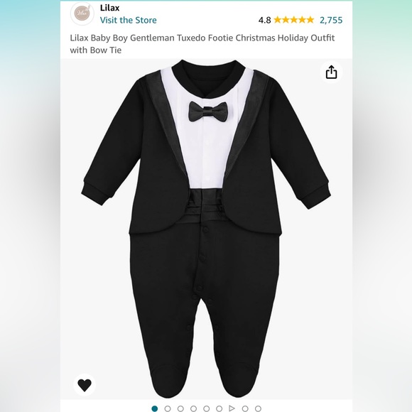 Cutest Little Tux - Baby Tuxedo Footie Outfit Bow Tie Wedding Tux Comfortable - Picture 10 of 11